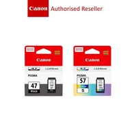 CANON ORIGINAL INK PG-47 BLACK & CL-57 COLOR & CL-57S COLOR FOR PRINTER E410 E470 E3170 E480 E3370 E