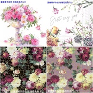Decoupage German Napkin (33X33CM~2 Sheets)/Rose Series 471~474~Full Picture