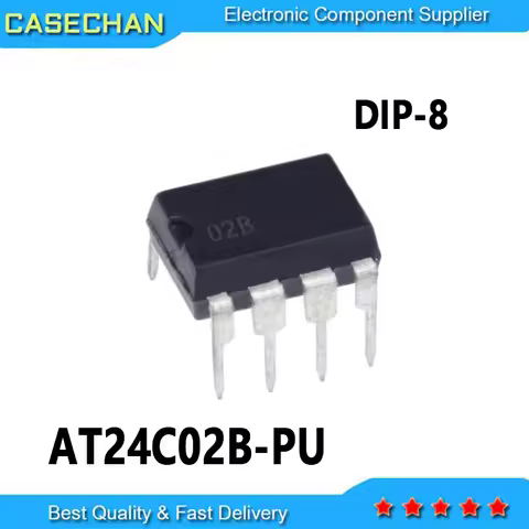 5pcs AT24C02B-PU 02B AT24C02 DIP-8 2Kbit EEPROM