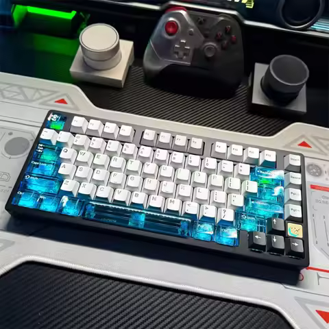 26 Keys Clear PC Keycaps Mechanical Keyboard 6.25U Spacebar ESC FN Ctrl Enter Backspace Cherry Trans