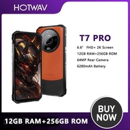 HOTWAV T7 Pro Rugged Phone Android 13 6.6'' FHD+ 2K 12(6+6)GB 256GB 64MP 6280mAh 4G Ultra-Thin NFC