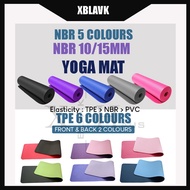 XBLAVK NBR Yoga Mat TPE Yoga Mat Anti Slip Waterproof Exercise Mat Extra Thick Workout Mat 双色瑜伽垫
