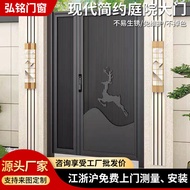 Nybo Custom Design Aluminum Art Villa Courtyard Gate Country Home-Building Room Gate Double Open Alu
