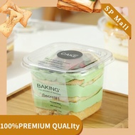 SP MaII-400ml 50pcs COD Transparent Long Cake Box Mousse Kek Batik Cheese Leleh Tiramisu Packaging W