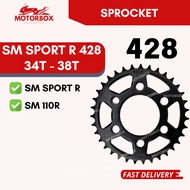 SM SPORT R 428 REAR SPROCKET - SMSPORT SM SPORT 110R SM110 SM NEW OLD 34T35T36T37T38T SPOKET SPOCKET