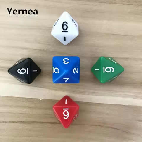 5Pcs/Lot D8 Dice Eight Surfaces Colour Acrylic RPG Dice Polyhedral Dice Set Table Games Entertainmen