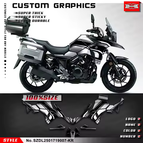 KUNGFU GRAPHICS Motorcycle Graphics Adhesive Decal for Suzuki DL250 V-Strom 2017 2018 2019 20 21 22 