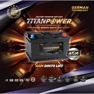 Titanpower Premium AGM DIN70 LN3 car battery