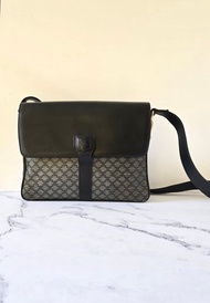 中古包 Celine黑灰色凱旋門豆腐包 單肩包 側背包 斜背包 二手包