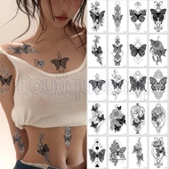 3D Black Butterfly Tattoo Set - Facial Tattoo Patch - Y2k Fashion Accessories - DIY Body False Tatto