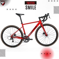 จักรยานเสือหมอบ อะลูมิเนียม Twitter รุ่น Smile ชุดขับ Shimano caris 16 speed