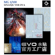 [EVO] MG166 OVA  MG 1/100 SINANJU VER OVA WATER SLIDE DECAL FLUORESCENT GLOD CHROME