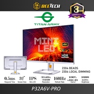 TITAN ARMY 32” MiniLED FAST IPS UHD 4K 160Hz 0.5ms 99%DCI-P3 HDR1000 HDMI2.1 Speaker Monitor (P32A6V