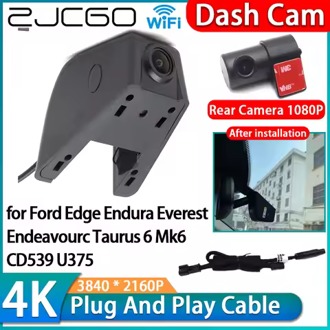 ZJCGO for Ford Edge Endura Everest Endeavourc Taurus 6 Mk6 CD539 U375 Wil 4K Wifi DVR Video Recorder