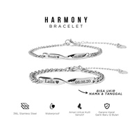 PROJECT NINETYSEVEN - Harmony Bracelet - Custom Couple Bracelet with Anti-Rust Titanium Name
