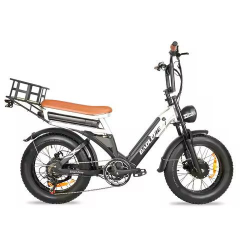 BAOLUJIE DP-2033 adult E-bike 1000W*2 48V15+15Ah battery commute Electric Bike,20-inch Fat Tire E-Mo