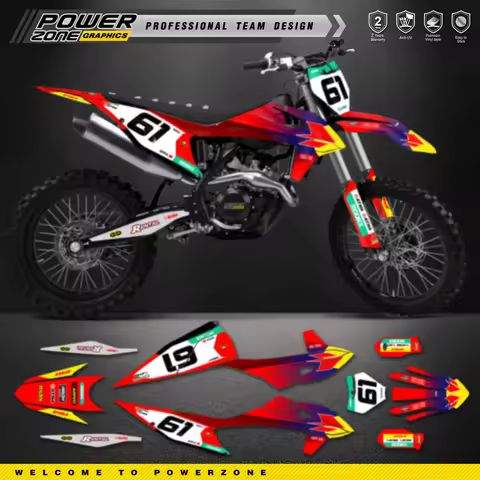 PowerZone Graphics Motorcycle Decals Stickers Kit For KTM SX SXF MX 19-22 EXC XCW Enduro 20-23 125 t