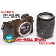 Sony A6000 Camera Garskin - wood 1