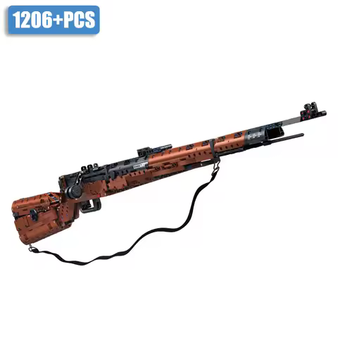 NEW MOC WW2 Military Series 1206pcs Kar98k Rifle Gun Model Building Blocks Kit Assembly 98K Model Br