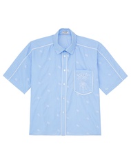 Kloset Design Never Give Up Shirt เสื้อเชิ้ตแขนสั้นดีเทลงานปัก (AW23-TM003)