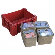 Camp Cover Wolf Ammo Pouch Ripstop Quarters (1/4 x 1/4 x 1/4 x 1/4 ) - Khaki / Charcoal