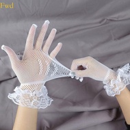 Fwd Women Bride Long Gloves Nightclub Hollow See Through Fishnet Gloves Dance Full Finger Gloves Ple