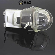 H&Z 1 Pc Microwave Lamp Oven Light Bulb w/ Base 25W Voltage 110V / 250V Flat Head Tempered Glass Hea