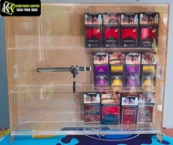 Jual Akrilik Display Rak Lemari Rokok Rak Acrylic Rokok + Kunci Madani