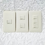 BOX 10 PCS ROYU CLASSIC Series Switch Without LED Set 1 2 3 Gang WH501, WH503, WH505 1g 2g 3g No LED