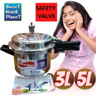 Pressure Cooker MAHENDRAA  3L 5L Pressure Cooker G.R System Safety Valve Anti Rust Cooker
