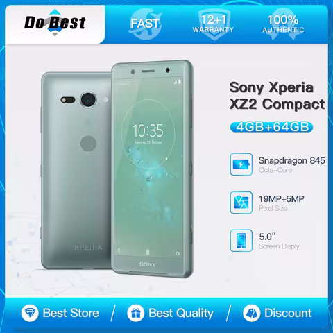 Original Sony Xperia XZ2 Compact SO-05K H8314 H8324 4G Mobile Phone 5.0'' 4GB+64GB Single/Dual SIM C
