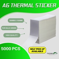 Thermal Sticker A6 5000PCS Stack Fanfold 100*150mm High Quality Barcode 热敏贴纸 Airway Bill Sticker