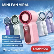 X688 MINI Portable Handheld Fan USB Rechargeable Mini Cooling Fan Pocket Fan for Outdoor Camping Tra