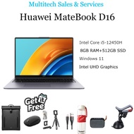 Huawei Matebook D16. 12th Gen Intel Core i5-12450H Processor. 8GB RAM+512GB SSD.