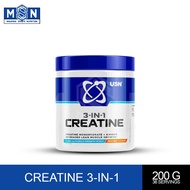 USN 3 In 1 Creatine Monohydrate 200 g With Flavor  - Makanan Tambahan Kreatin