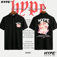 HYPE Men's Polo Shirt HYPE Baju Polo Kapas Cetak Baru HYPE Lelaki Tahan Terhadap Pengesutan; Tidak H