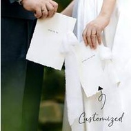 1 Set Of 2 Personalized Bride & Groom Wedding Vow Books, Marriage Vow Notebooks With Ribbon & Bow De