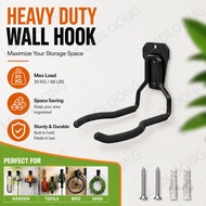 Heavy Duty Wall Hook 30KG/66LBS Garage Storage Hanger Steel Tool Organizer for Drill Ladder Hose Gar