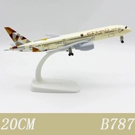 20cm Etihad Airlines Boeing B787 Airways Diecast Airplane Model Plane Aircraft with Wheels Landing