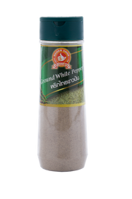 พริกไทยตรามือ ที่1 ง่วนสูน พริกไทยขาวป่น 110 g ขวดพลาสติก Ground White Pepper