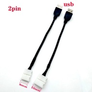 1pcs USB to 2pin 8mm 2pin 10mm Connector cable led strip connector 8mm/10mm led connector to USB con