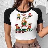 Sakamoto Days Gothic Grunge Crop Top - Women's Streetwear
