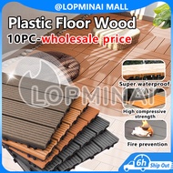 decking floor outdoor plastic floor wood papan lantai kayu waterproof DIY Interlocking Tiles for Por