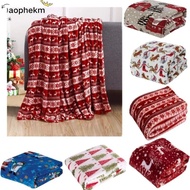 AOPHEKM Sofa Blanket, Flannel Soft Cosy Snuggle Blanket, Comfort Elk Snowflake Winter Warm Washable 