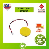 Notebook Laptop Motherboard CMOS Battery 2pin Socket with Cable / CR2032 / CR2016 / CR1220