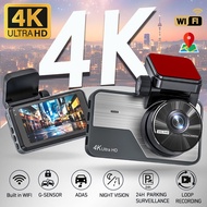 4K Ultra HD Dash Cam Night Vision Front 4K With Back 2K Car Video Camera Logger G Sensor Loop Record