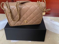 Chanel 金幣 奶茶色 classic flap