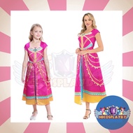 hiCosplaydy Kids Adult Aladdin Princess Jasmine Dress Cosplay Costume