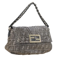 FENDI Zucca 帆布單肩包 金色 正品 197602V