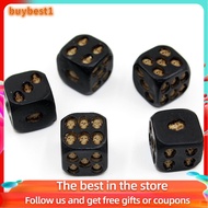 Buybest1 5 Pcs Head Bone Dice Cube Halloween 3D Skeleton Decorative Mini Gaming for Club Pub Party